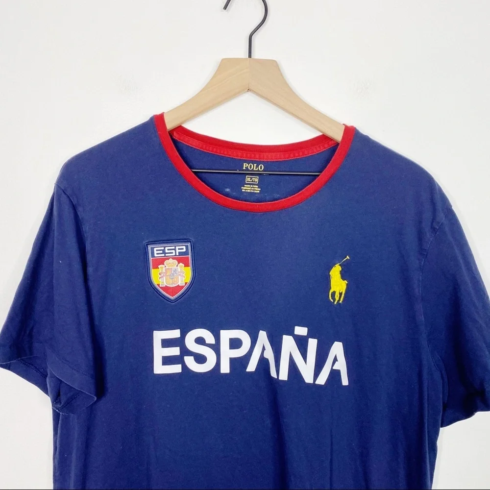 Polo Ralph Lauren Espana Red Big Pony Rugby Tee